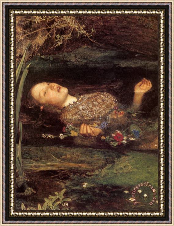 John Everett Millais Ophelia [detail] Framed Painting